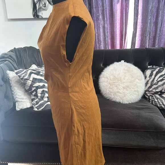 🍂🍁ZARA ELASTICIZED LINEN DRESS🍁🍂 - Picture 9 of 11